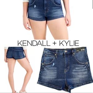 Kendall & Kylie NWT The Drifter High Rise Distressed Jean Shorts 9/29
